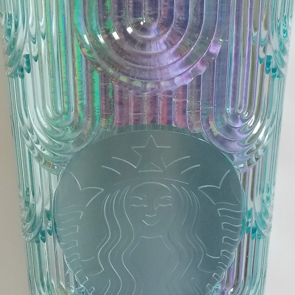Starbucks Mermaid Iridescent Teal Rainbow Venti Tumbler 24oz - Picture 2 of 7
